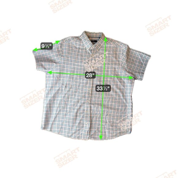 Cremieux Plaid Button Down Shirt Mens Size 2XB Short Sleeves Casual Party Cotton - Picture 2 of 7